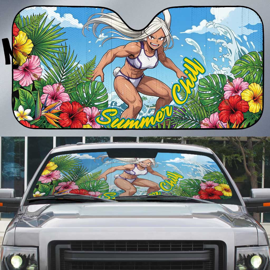 Mirko Summer Chill Auto Sun Shade Tropical Anime Surfing Power