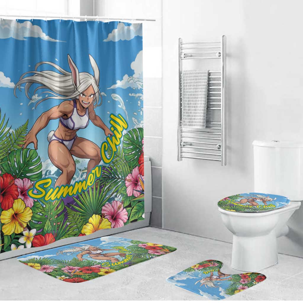 Mirko Summer Chill Bathroom Set Tropical Anime Surfing Power