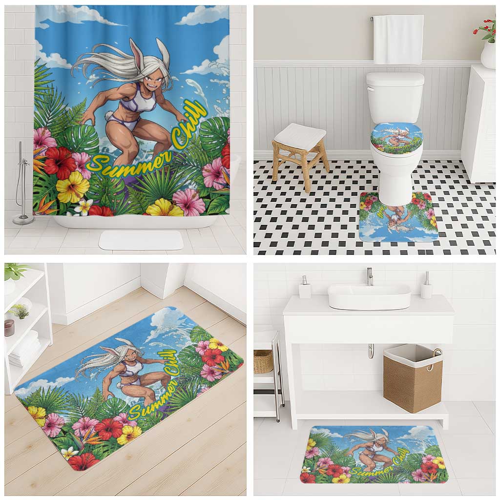 Mirko Summer Chill Bathroom Set Tropical Anime Surfing Power