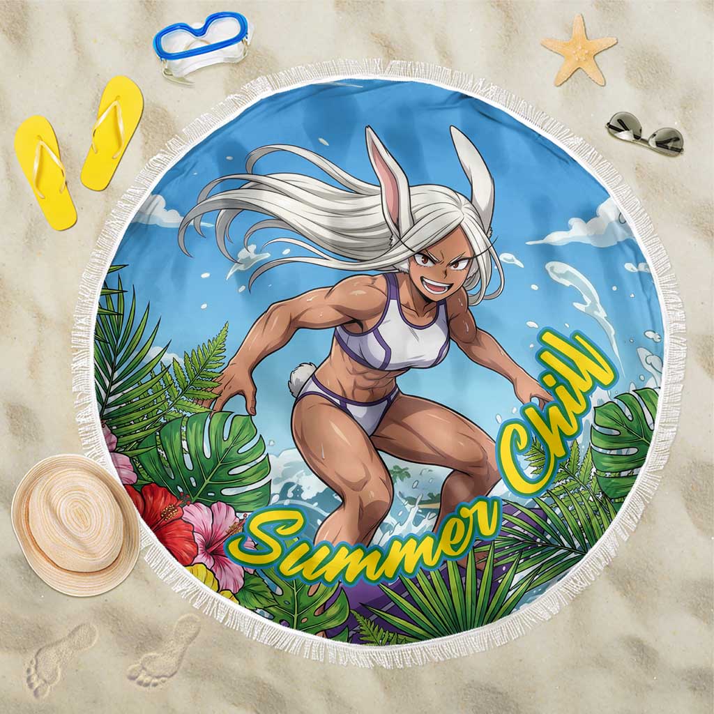 Mirko Summer Chill Beach Blanket Tropical Anime Surfing Power