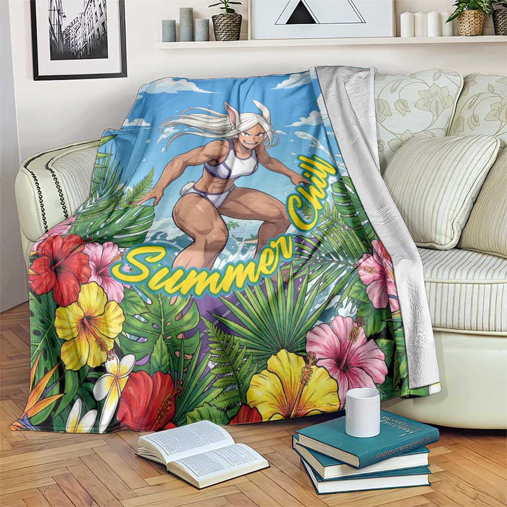 Mirko Summer Chill Blanket Tropical Anime Surfing Power