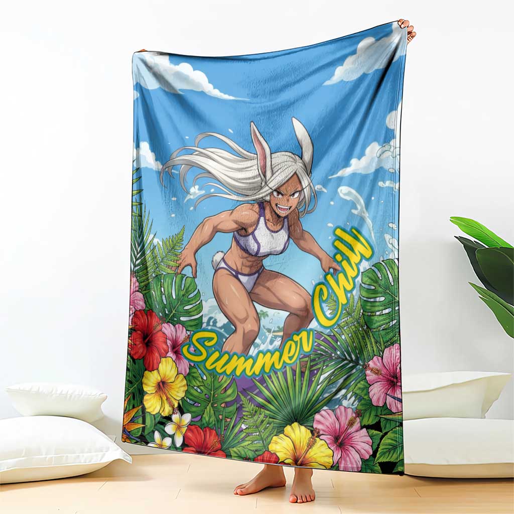 Mirko Summer Chill Blanket Tropical Anime Surfing Power