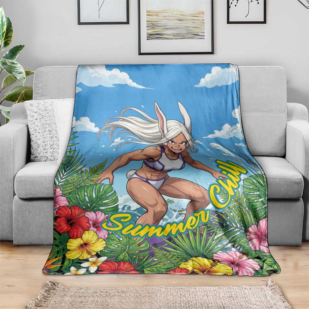 Mirko Summer Chill Blanket Tropical Anime Surfing Power
