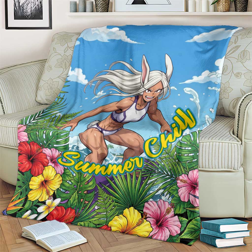 Mirko Summer Chill Blanket Tropical Anime Surfing Power