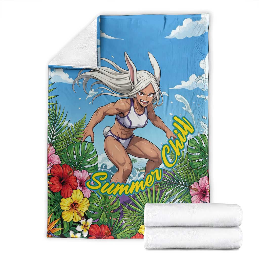 Mirko Summer Chill Blanket Tropical Anime Surfing Power