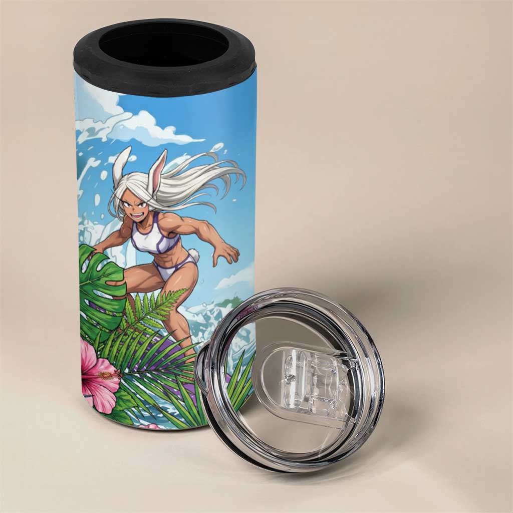 Mirko Summer Chill 4 in 1 Can Cooler Tumbler Tropical Anime Surfing Power