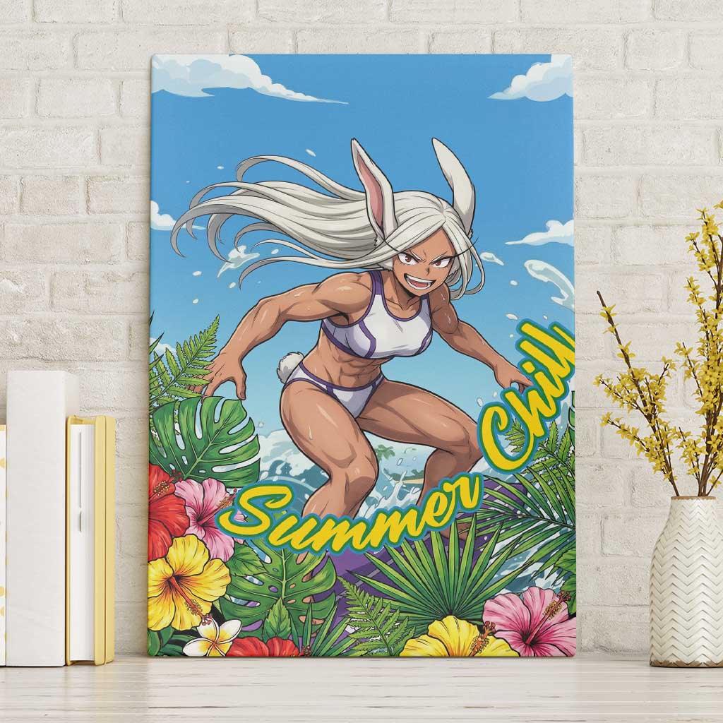 Mirko Summer Chill Canvas Wall Art Tropical Anime Surfing Power
