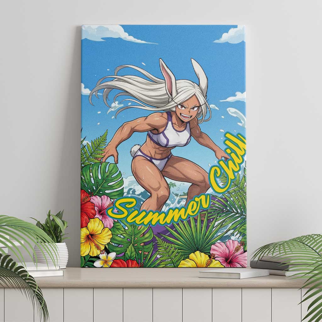 Mirko Summer Chill Canvas Wall Art Tropical Anime Surfing Power