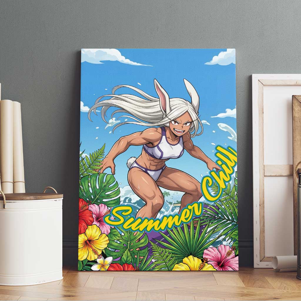Mirko Summer Chill Canvas Wall Art Tropical Anime Surfing Power