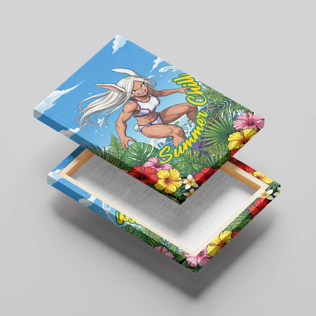Mirko Summer Chill Canvas Wall Art Tropical Anime Surfing Power