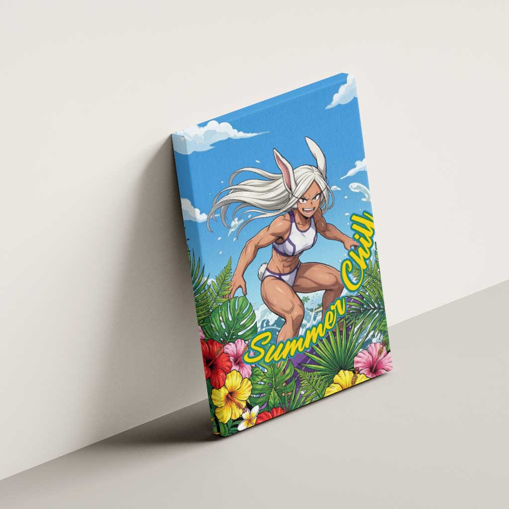 Mirko Summer Chill Canvas Wall Art Tropical Anime Surfing Power
