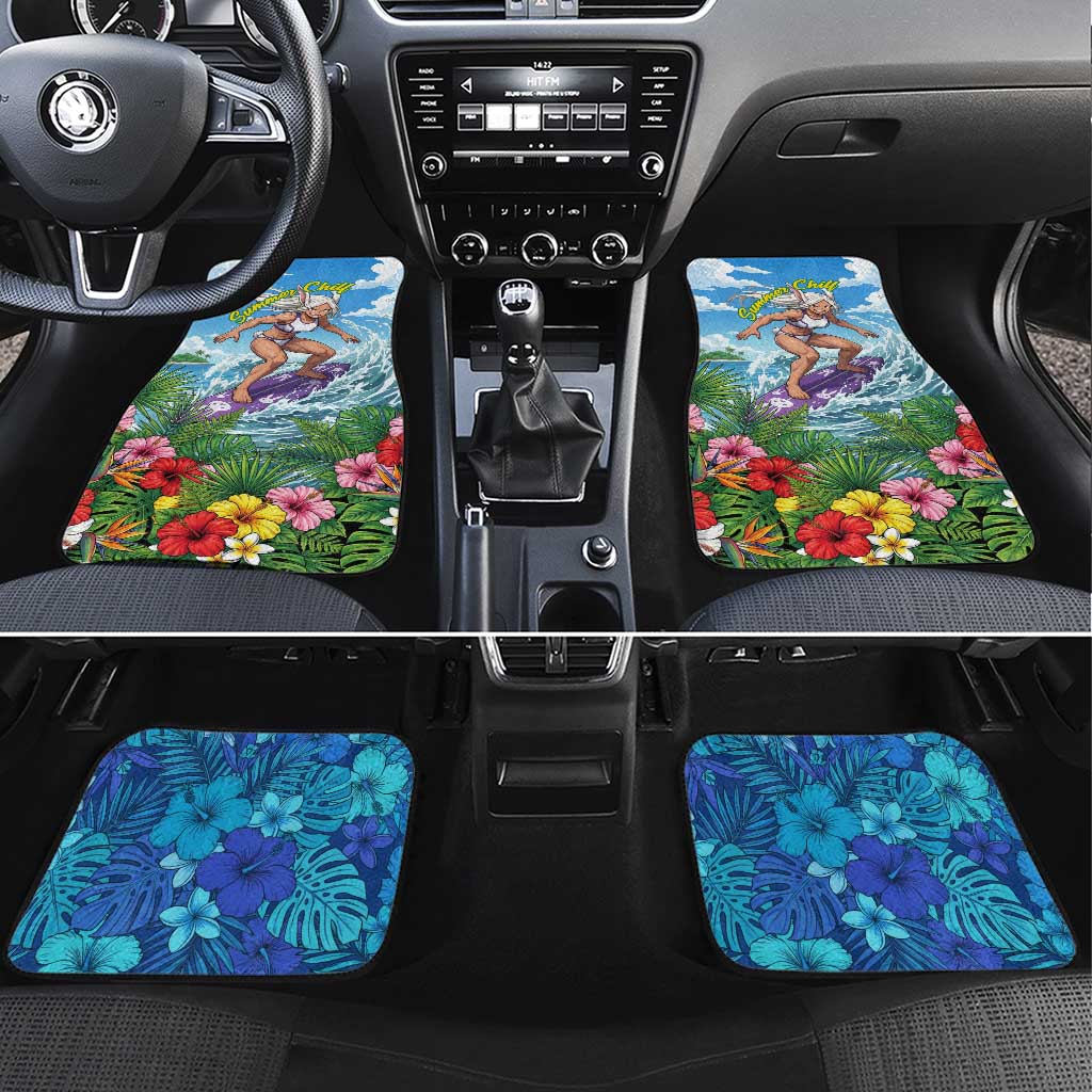 Mirko Summer Chill Car Mats Tropical Anime Surfing Power