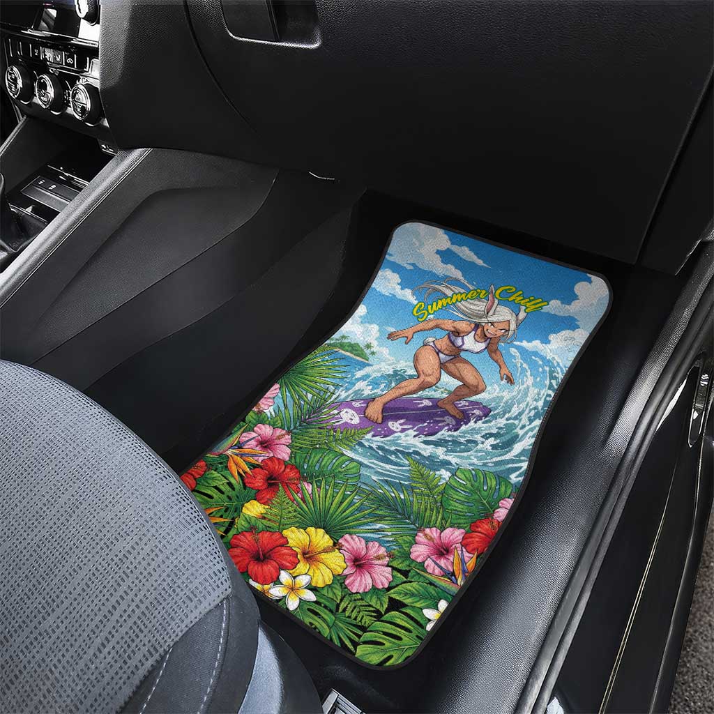 Mirko Summer Chill Car Mats Tropical Anime Surfing Power