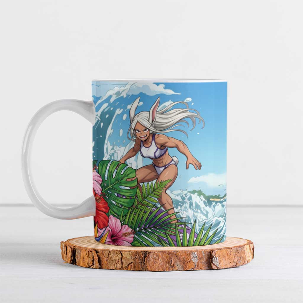Mirko Summer Chill Ceramic Mug Tropical Anime Surfing Power