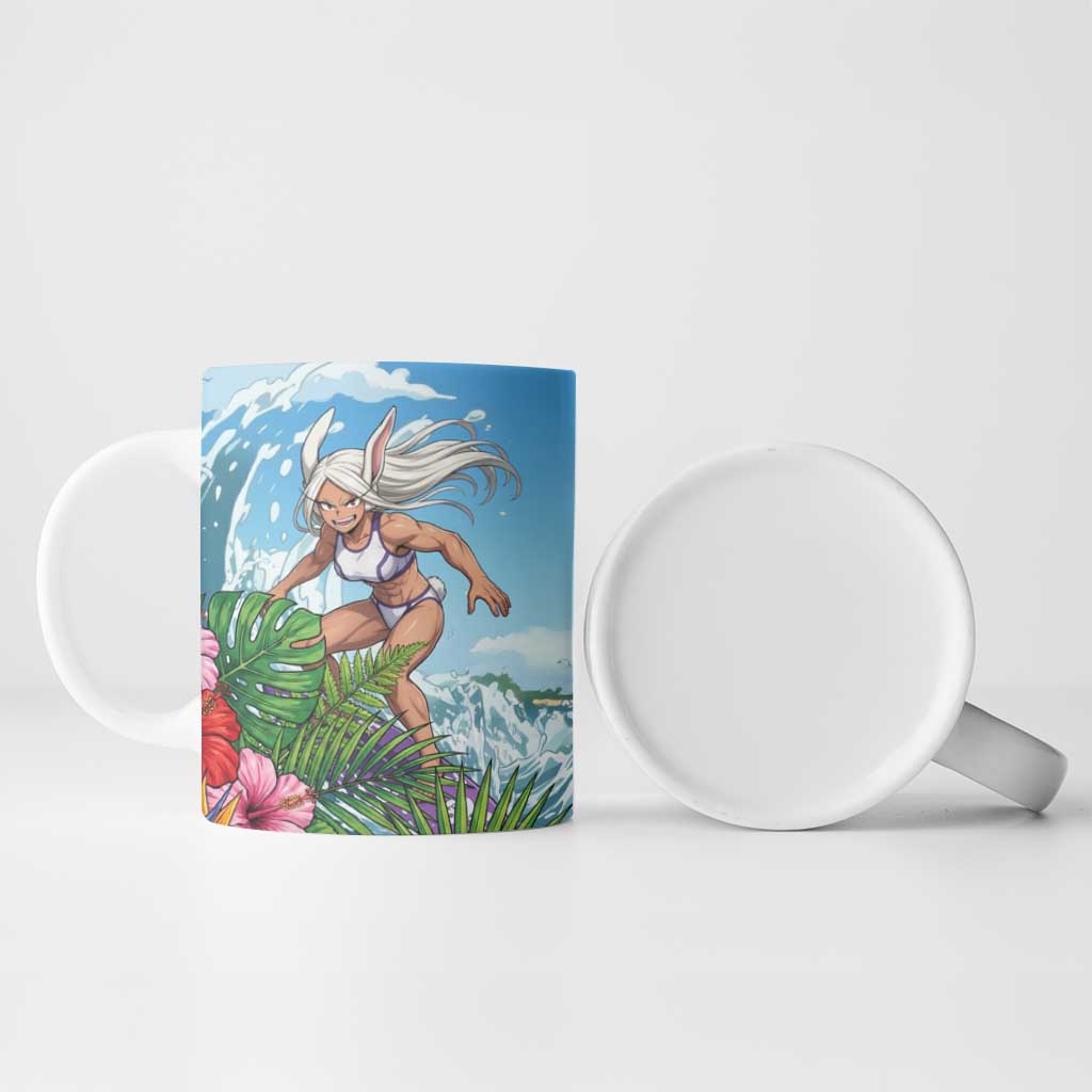 Mirko Summer Chill Ceramic Mug Tropical Anime Surfing Power