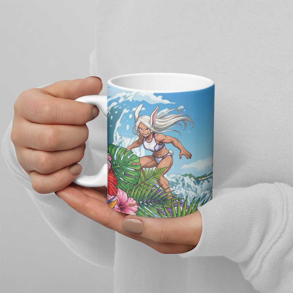 Mirko Summer Chill Ceramic Mug Tropical Anime Surfing Power