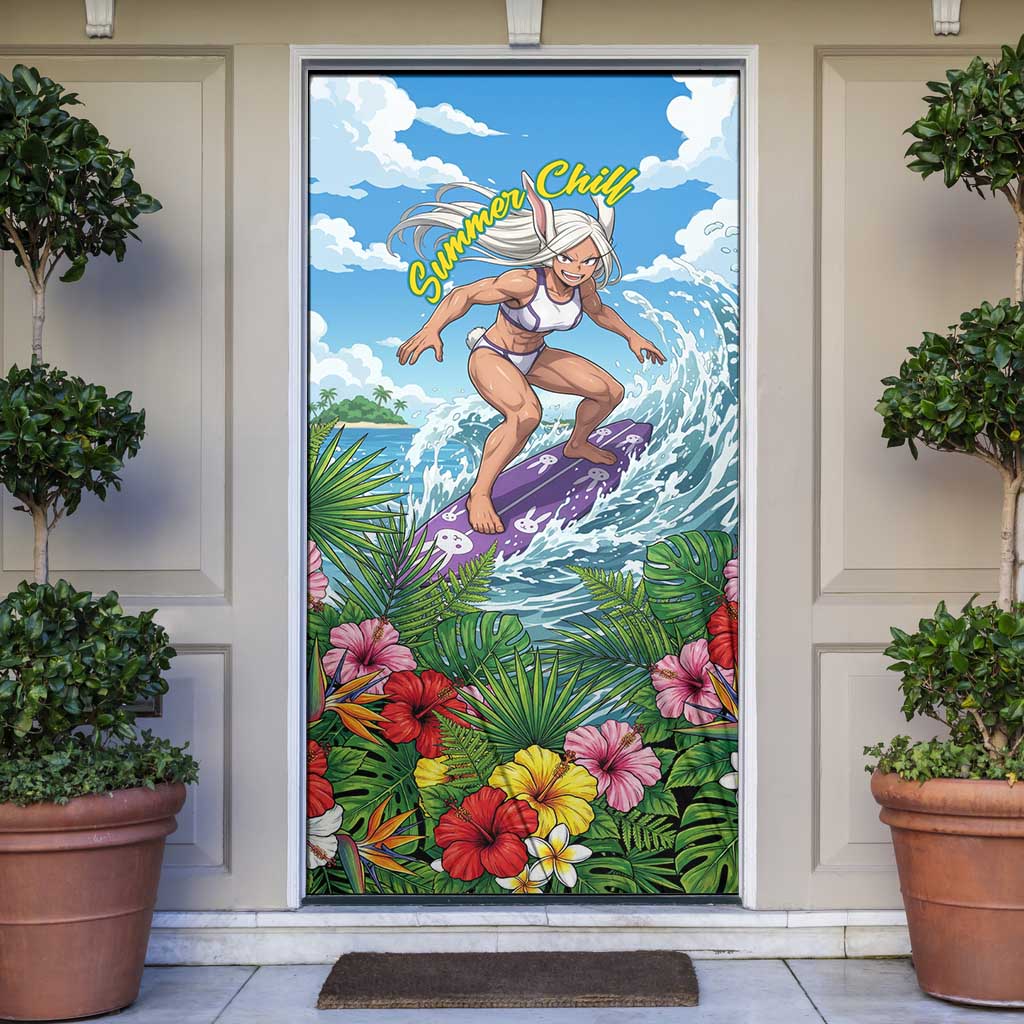 Mirko Summer Chill Door Cover Tropical Anime Surfing Power