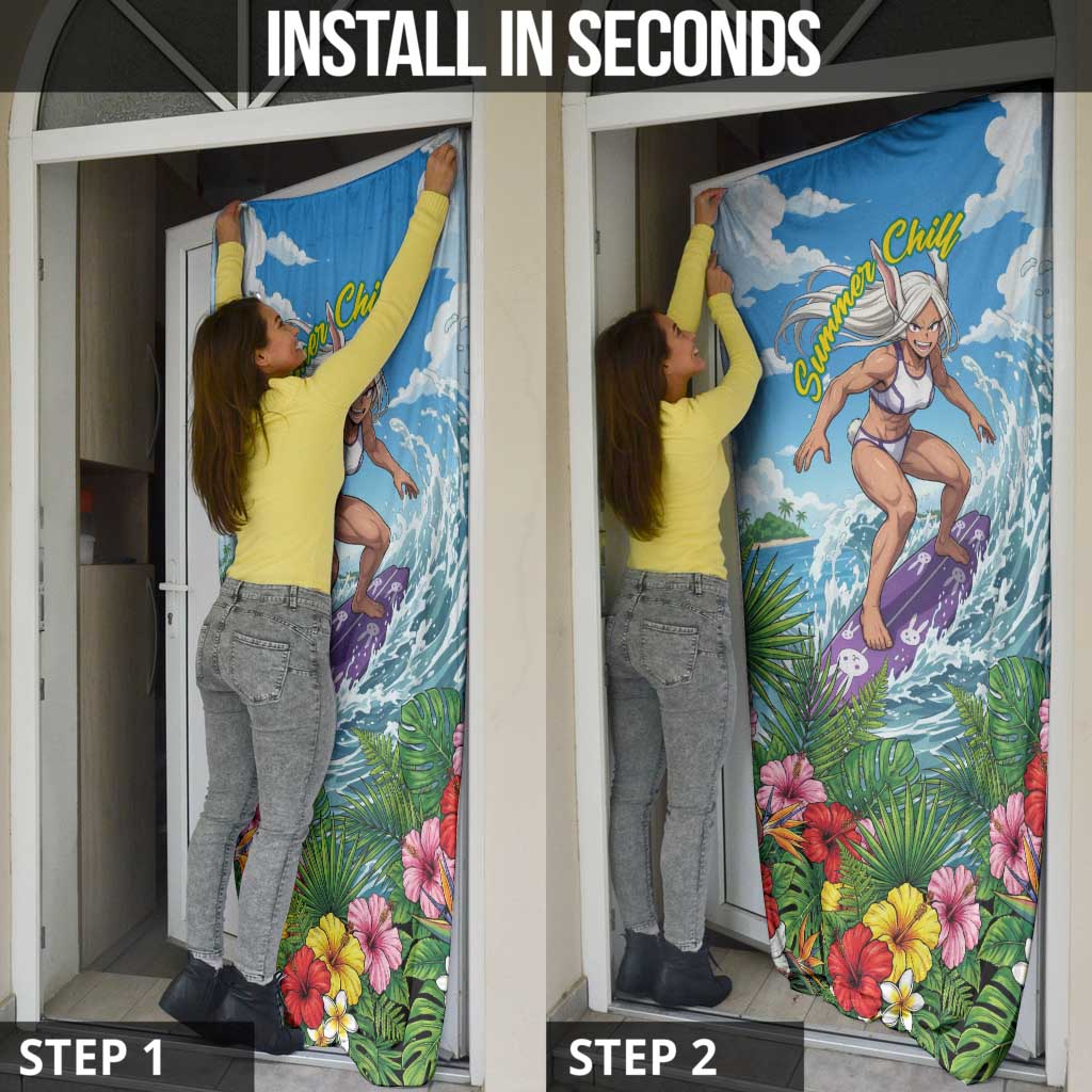Mirko Summer Chill Door Cover Tropical Anime Surfing Power