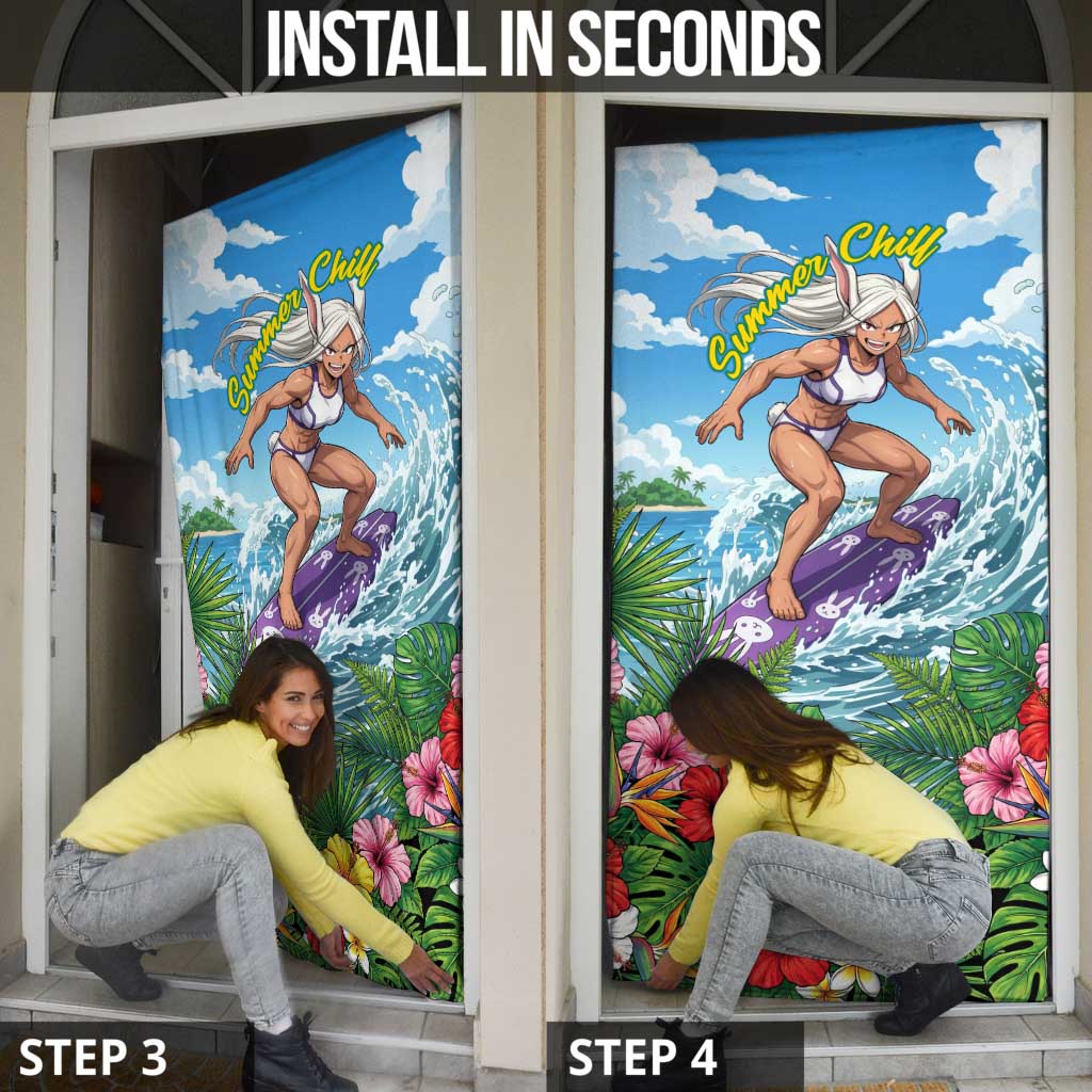 Mirko Summer Chill Door Cover Tropical Anime Surfing Power