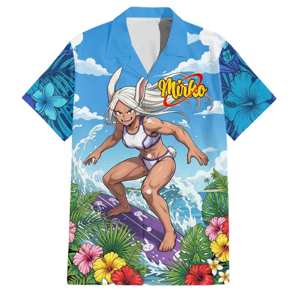 Mirko Summer Chill Family Matching Tank Maxi Dress and Hawaiian Shirt Tropical Anime Surfing Power