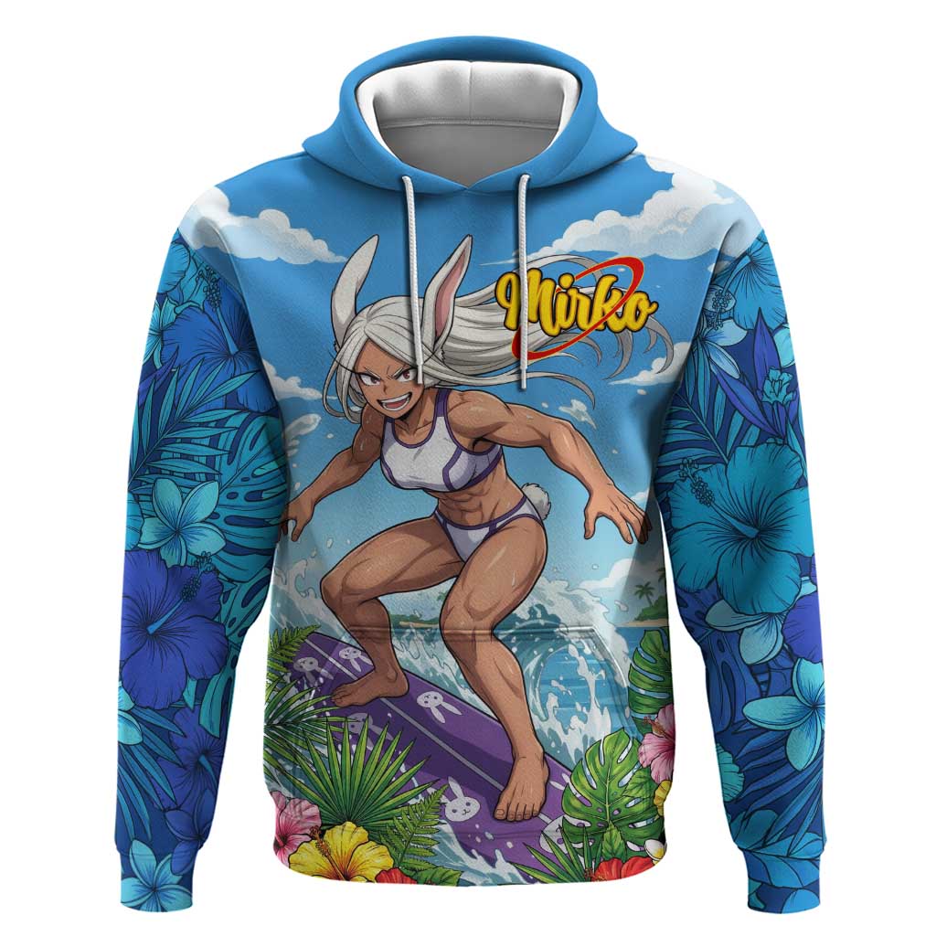 Mirko Summer Chill Hoodie Tropical Anime Surfing Power