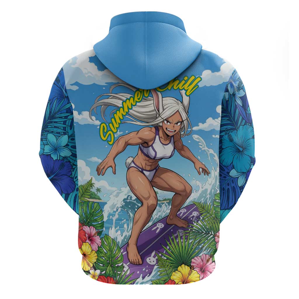 Mirko Summer Chill Hoodie Tropical Anime Surfing Power
