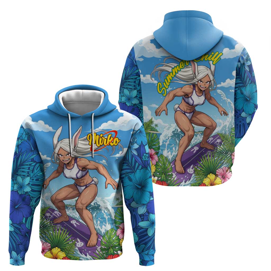 Mirko Summer Chill Hoodie Tropical Anime Surfing Power