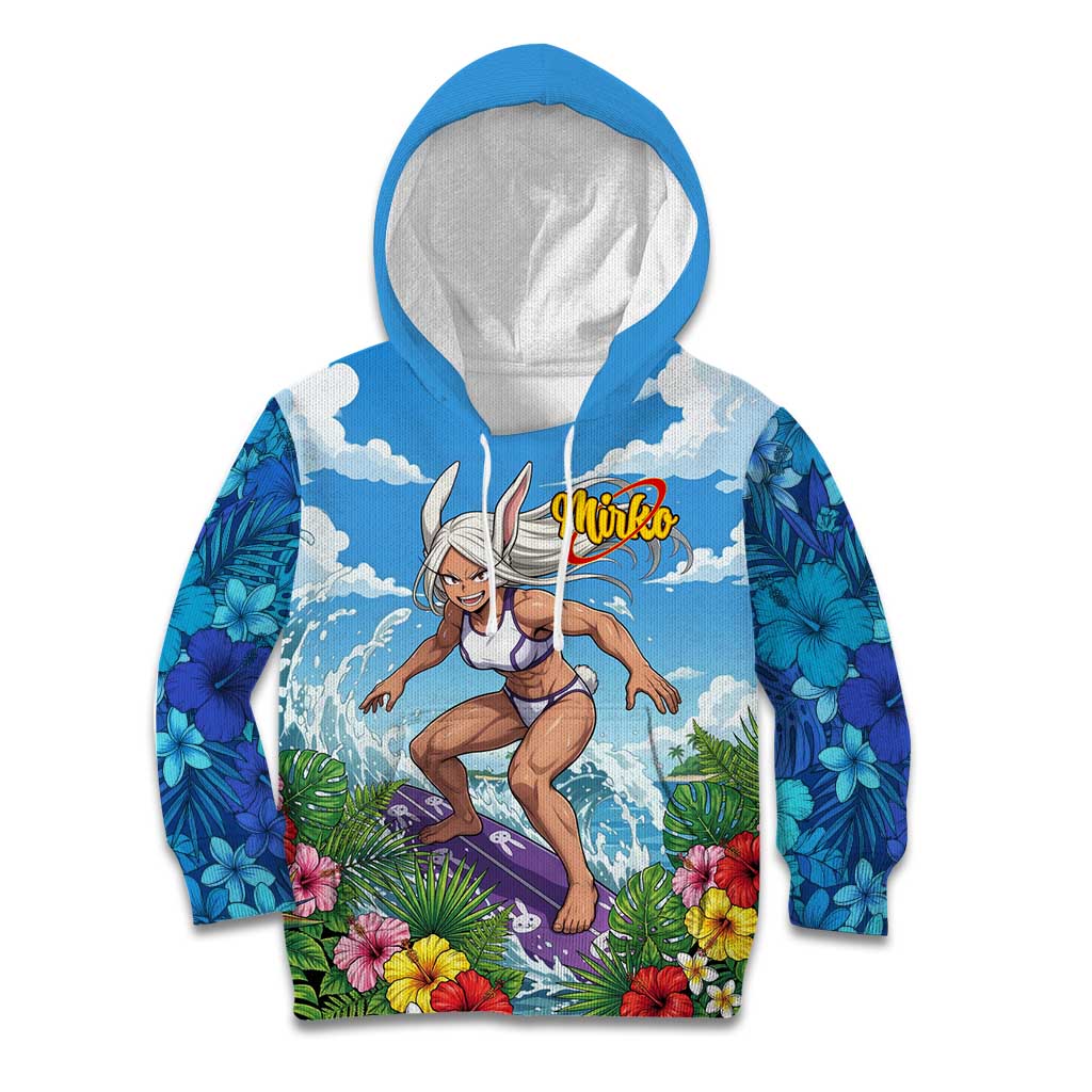 Mirko Summer Chill Kid Hoodie Tropical Anime Surfing Power