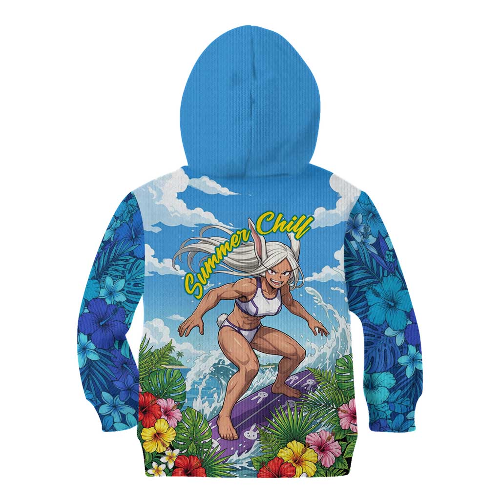 Mirko Summer Chill Kid Hoodie Tropical Anime Surfing Power