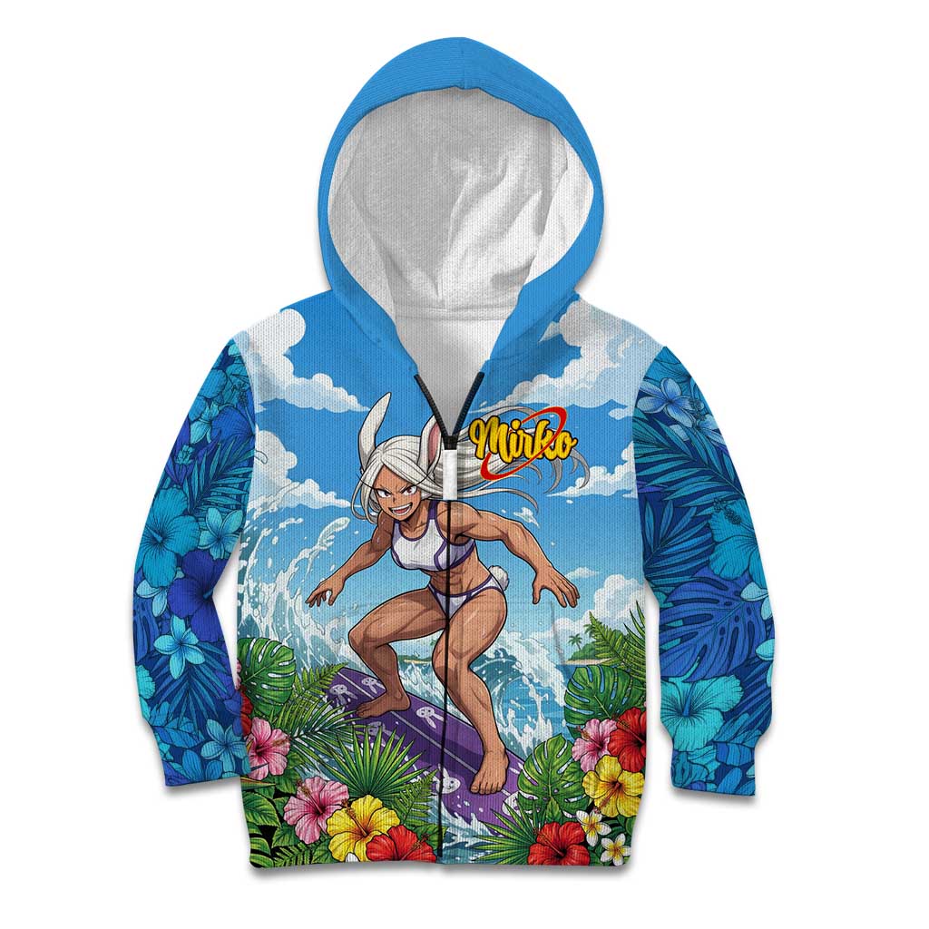 Mirko Summer Chill Kid Hoodie Tropical Anime Surfing Power