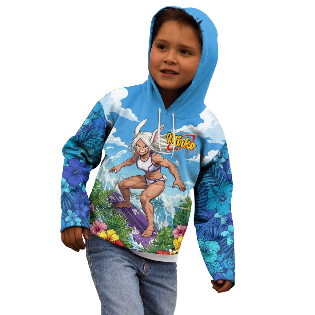 Mirko Summer Chill Kid Hoodie Tropical Anime Surfing Power