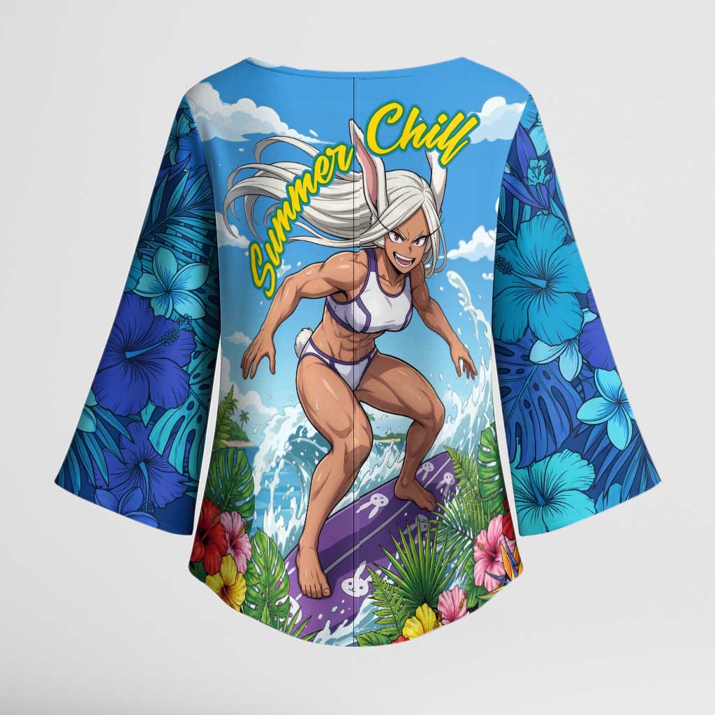Mirko Summer Chill Kimono Sleeve Blouse Tropical Anime Surfing Power
