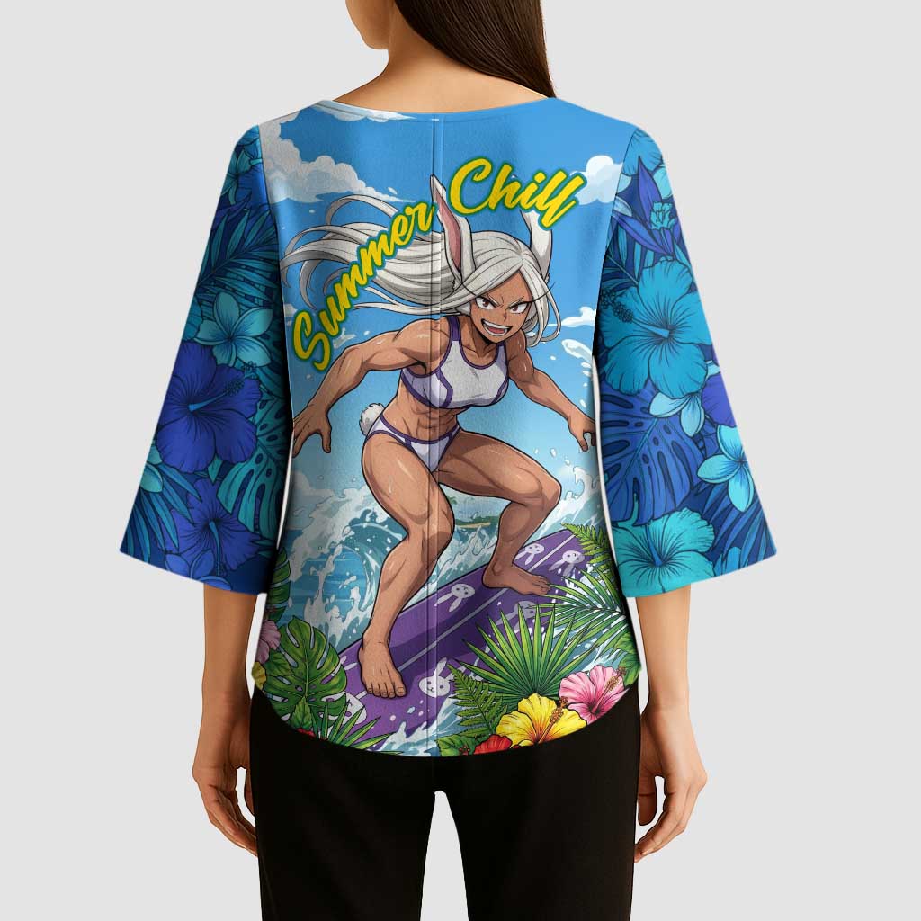 Mirko Summer Chill Kimono Sleeve Blouse Tropical Anime Surfing Power