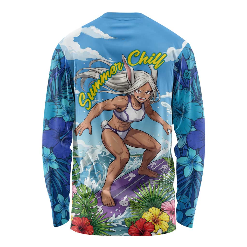 Mirko Summer Chill Long Sleeve Shirt Tropical Anime Surfing Power