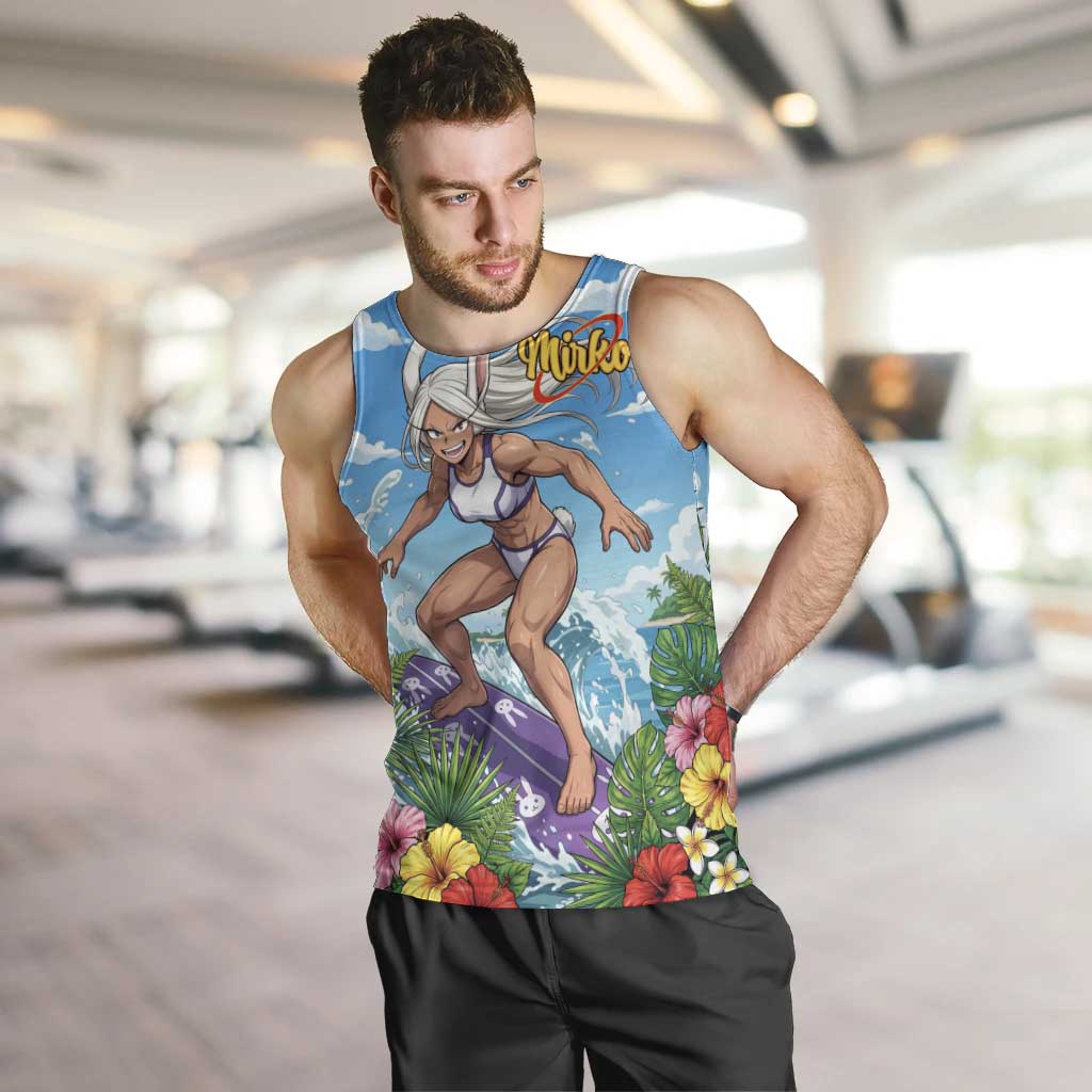 Mirko Summer Chill Men Tank Top Tropical Anime Surfing Power