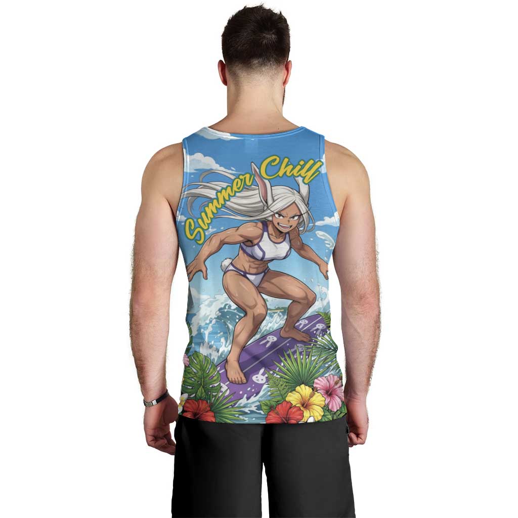Mirko Summer Chill Men Tank Top Tropical Anime Surfing Power