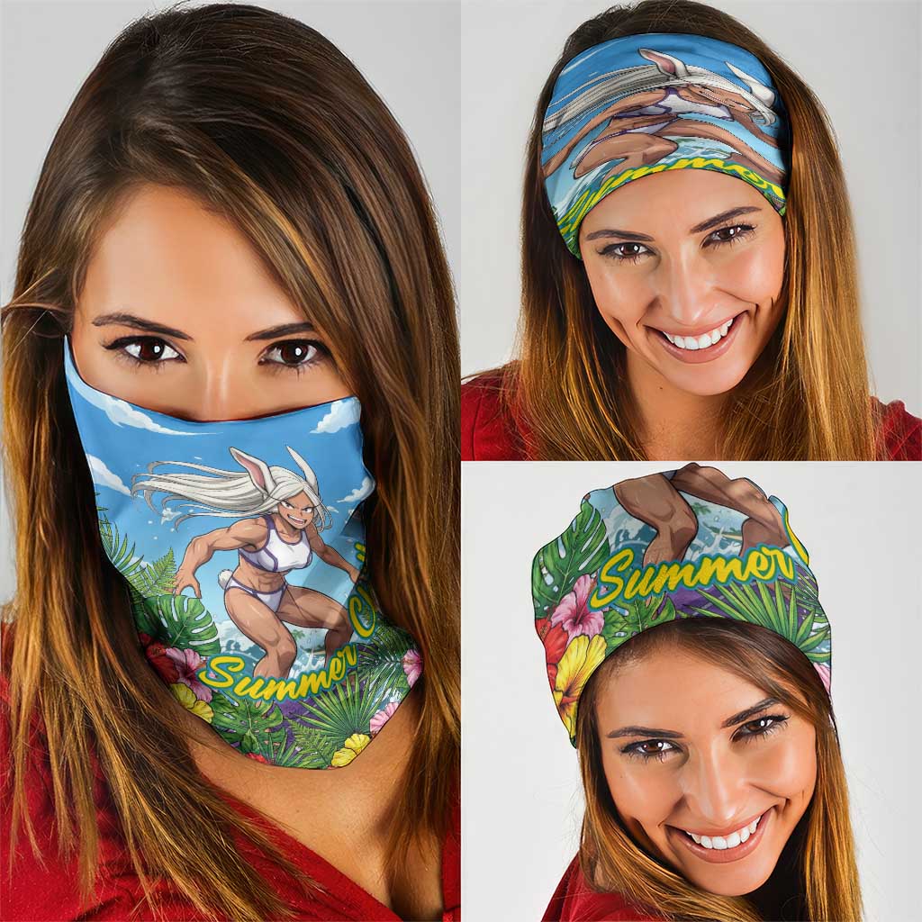 Mirko Summer Chill Neck Gaiter Tropical Anime Surfing Power