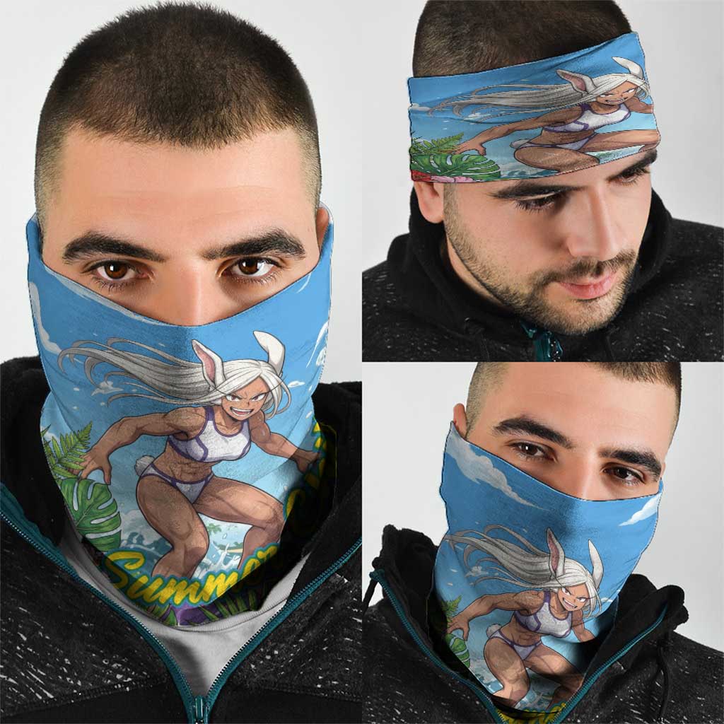 Mirko Summer Chill Neck Gaiter Tropical Anime Surfing Power
