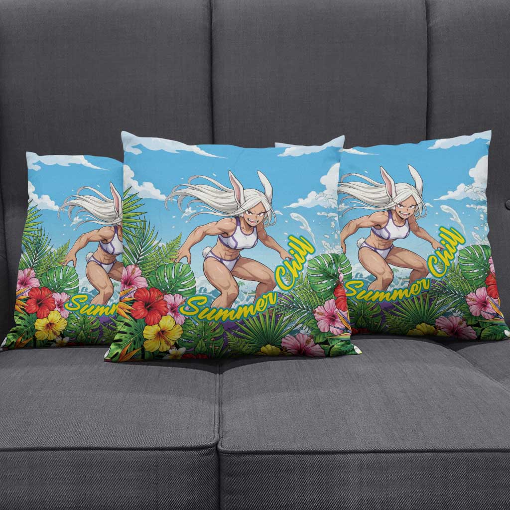 Mirko Summer Chill Pillow Cover Tropical Anime Surfing Power