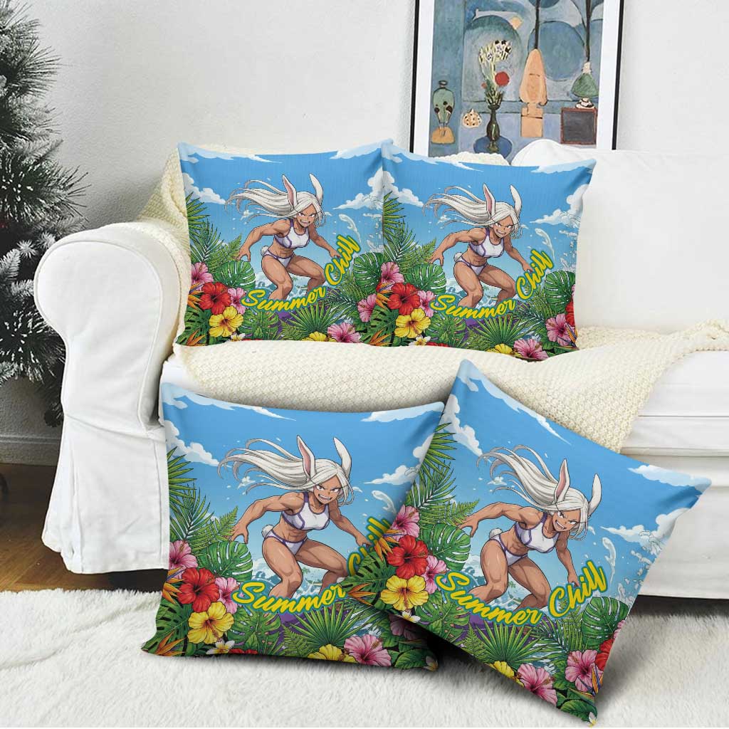 Mirko Summer Chill Pillow Cover Tropical Anime Surfing Power