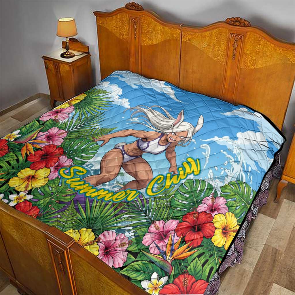 Mirko Summer Chill Quilt Tropical Anime Surfing Power