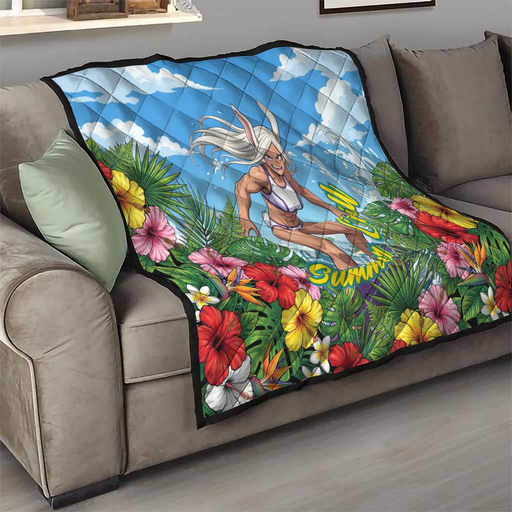 Mirko Summer Chill Quilt Tropical Anime Surfing Power