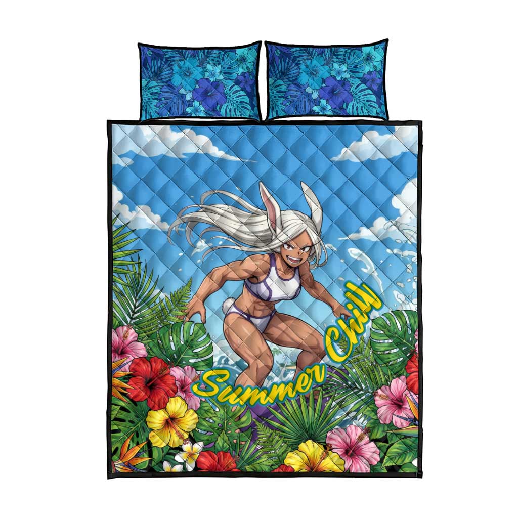 Mirko Summer Chill Quilt Bed Set Tropical Anime Surfing Power