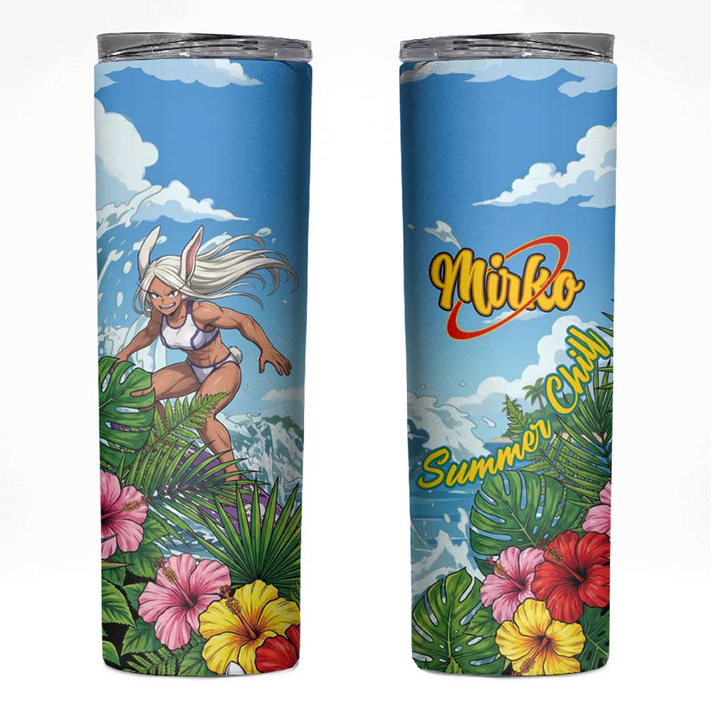 Mirko Summer Chill Skinny Tumbler Tropical Anime Surfing Power