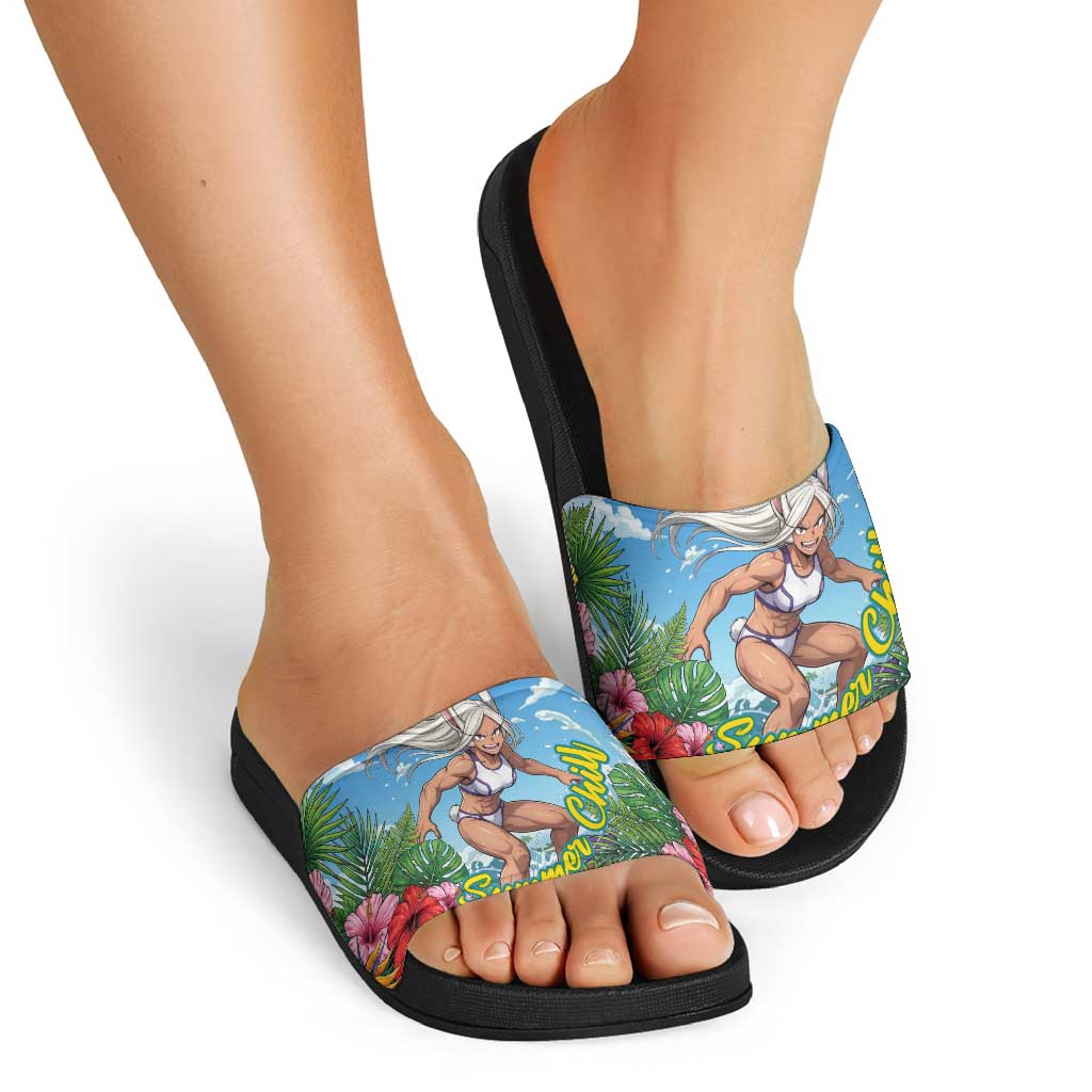 Mirko Summer Chill Slide Sandals Tropical Anime Surfing Power