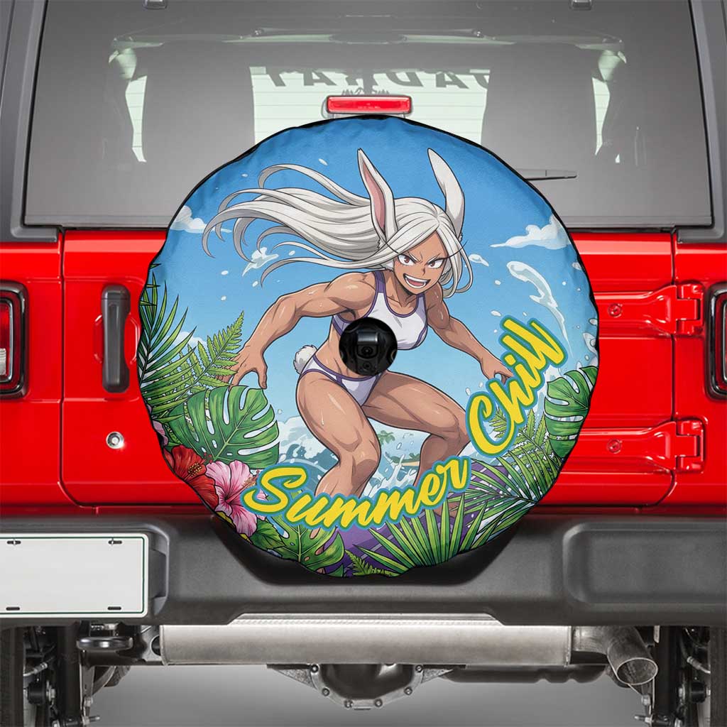Mirko Summer Chill Spare Tire Cover Tropical Anime Surfing Power