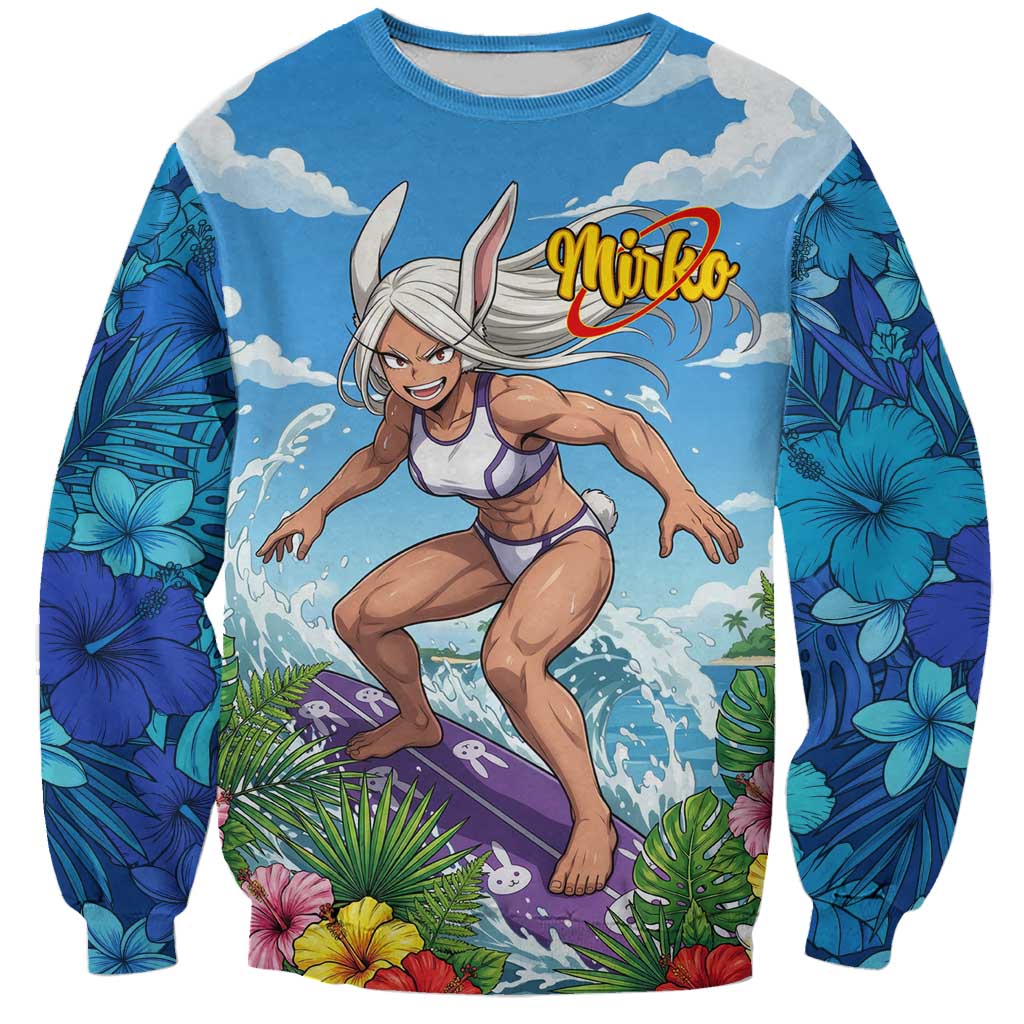 Mirko Summer Chill Sweatshirt Tropical Anime Surfing Power