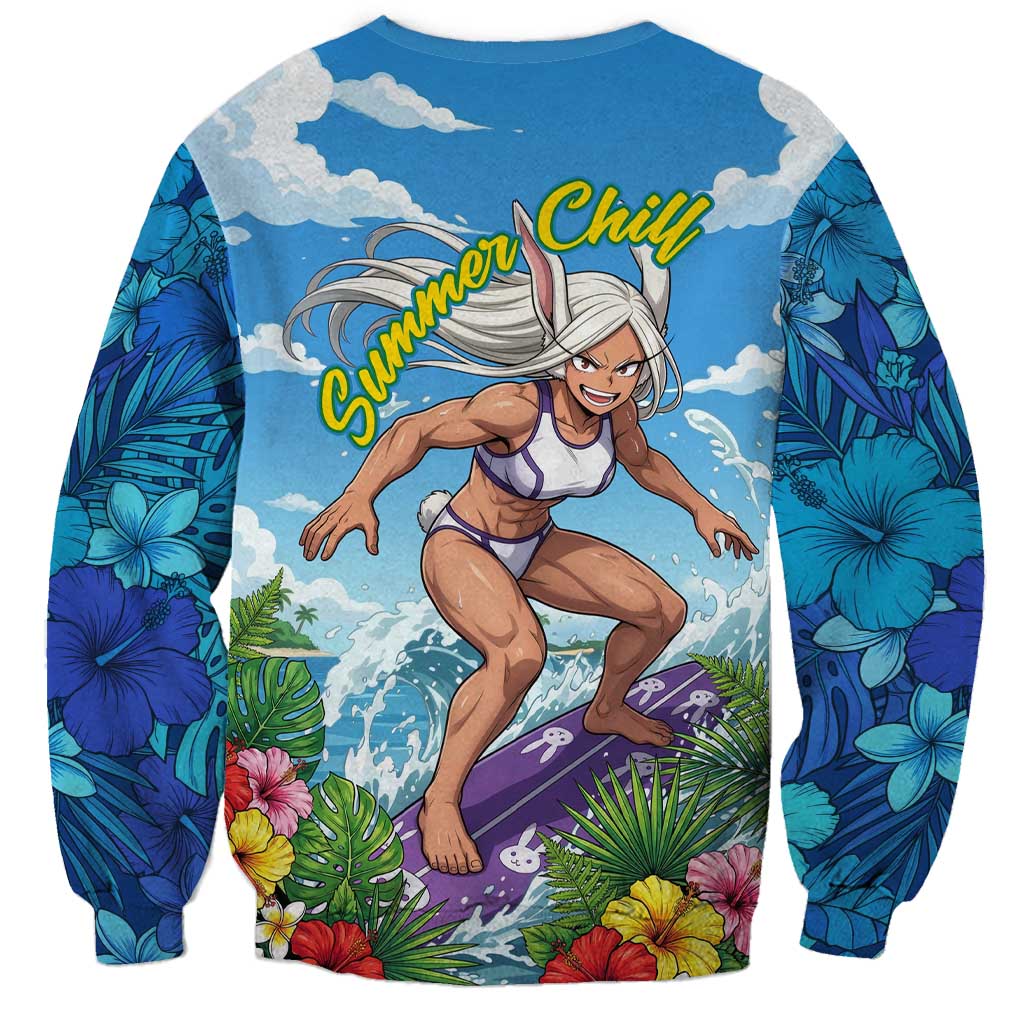 Mirko Summer Chill Sweatshirt Tropical Anime Surfing Power