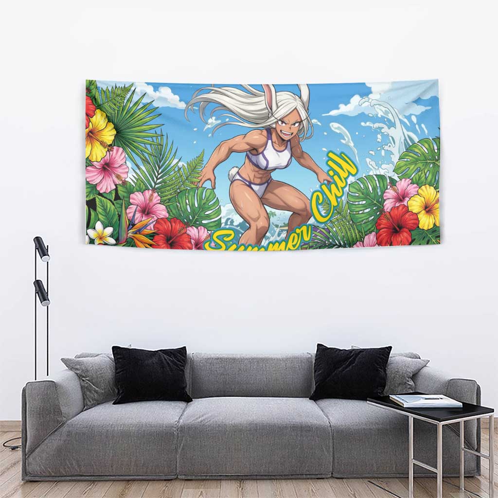 Mirko Summer Chill Tapestry Tropical Anime Surfing Power