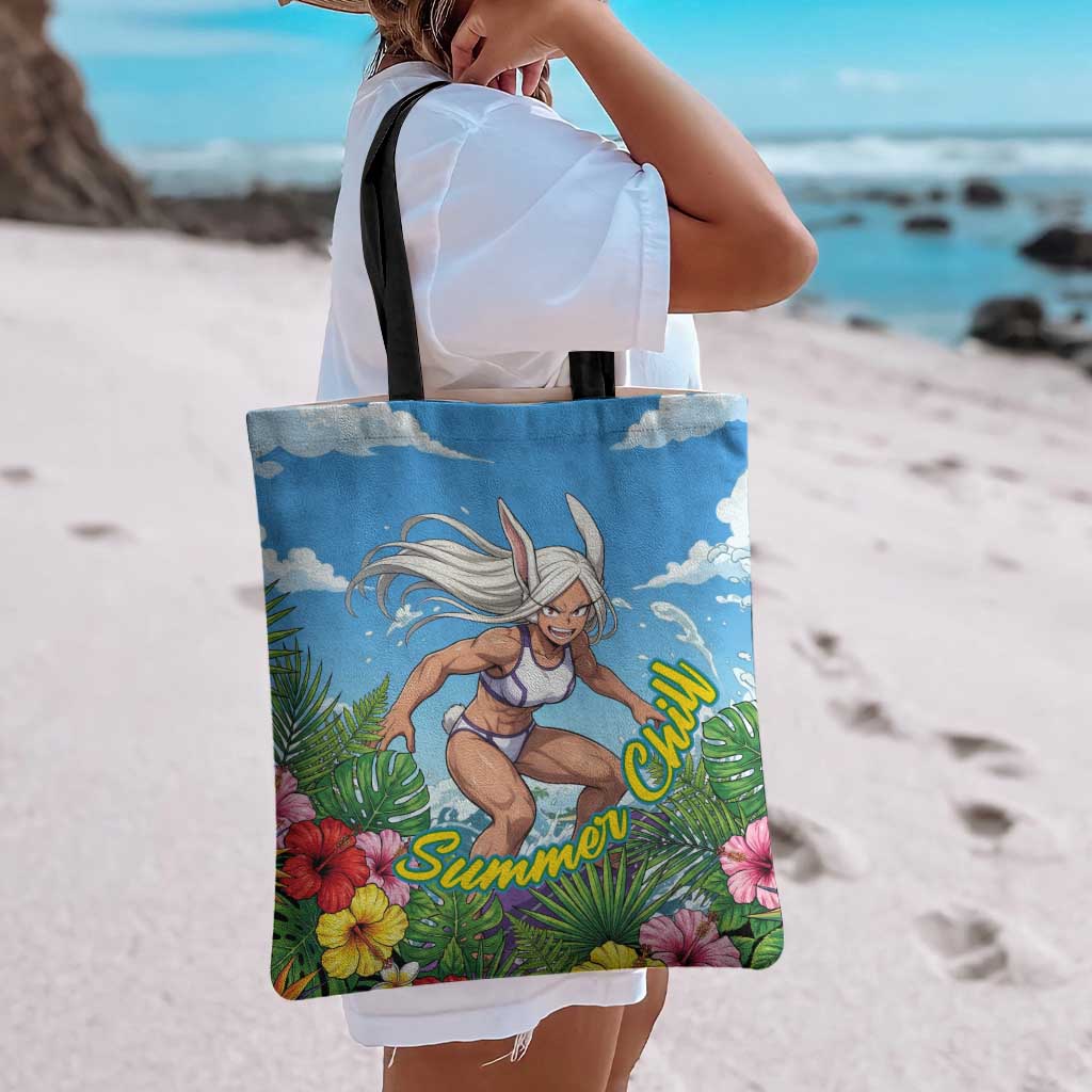 Mirko Summer Chill Tote Bag Tropical Anime Surfing Power